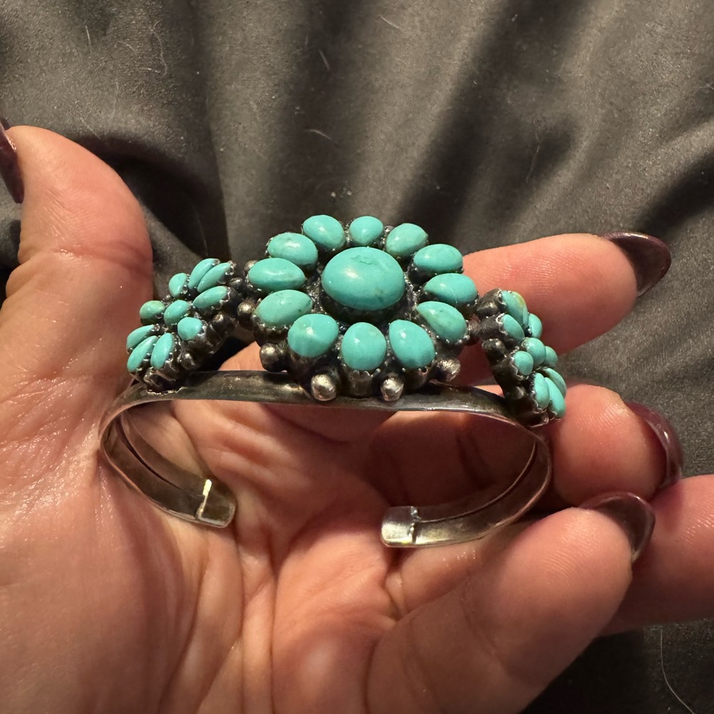 Turquoise and Silver Cuff Bracelet